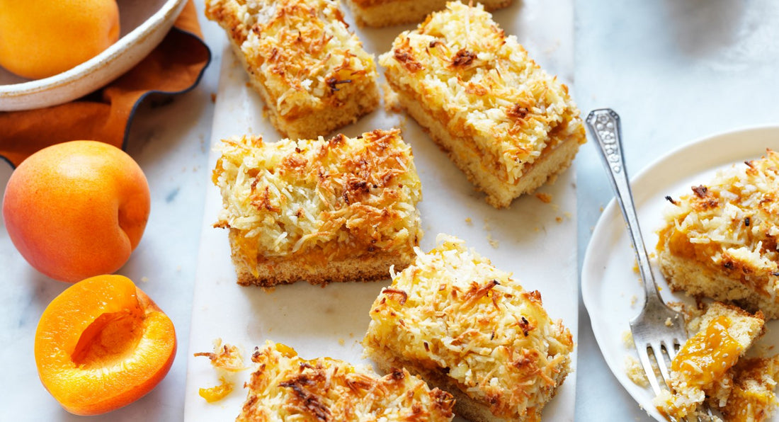 Apricot Jam and Coconut Slice